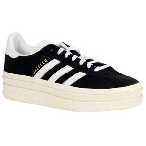 Adidas Gazelle Bold Women's Size 11 Black/White Suede Platform Shoes NEW